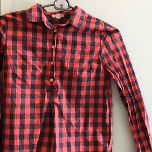 Girls crew cuts plad top